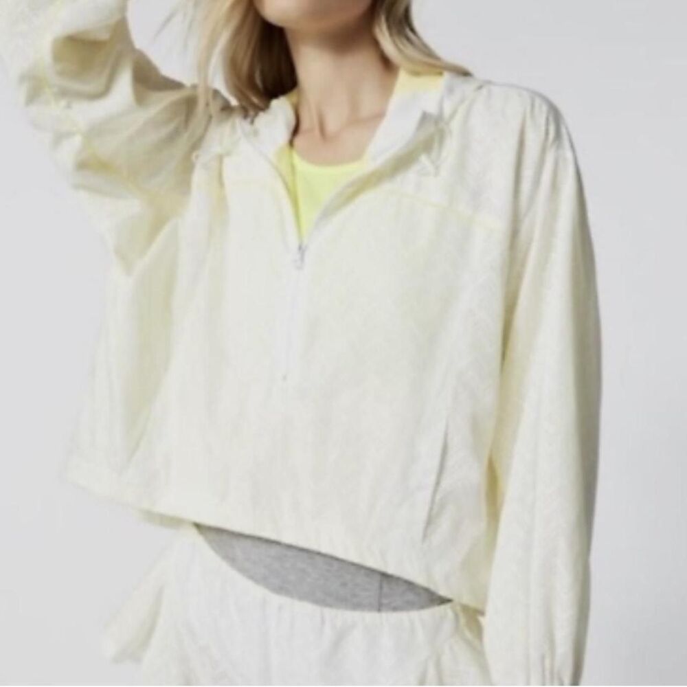 Free-people Women's Yellow and Cream Jacket